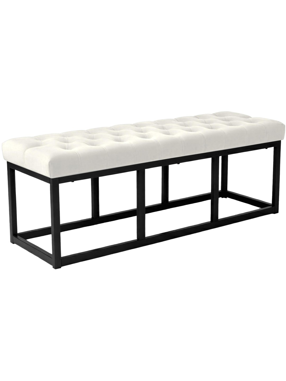 Bank Polson fluweel 120 cm, crème