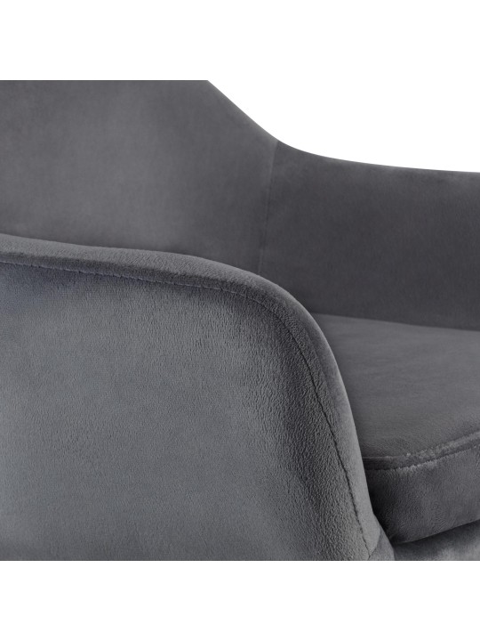 Set van 2 barkrukken Grant fluweel, grijs