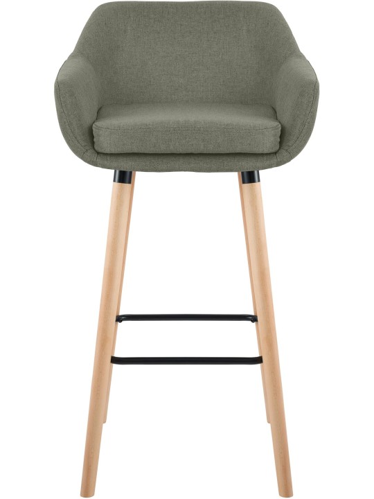 Set van 2 barkrukken Grant stof, lichtgrijs