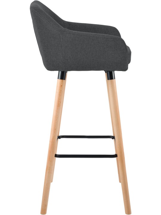 Set van 2 barkrukken Grant stof, donkergrijs