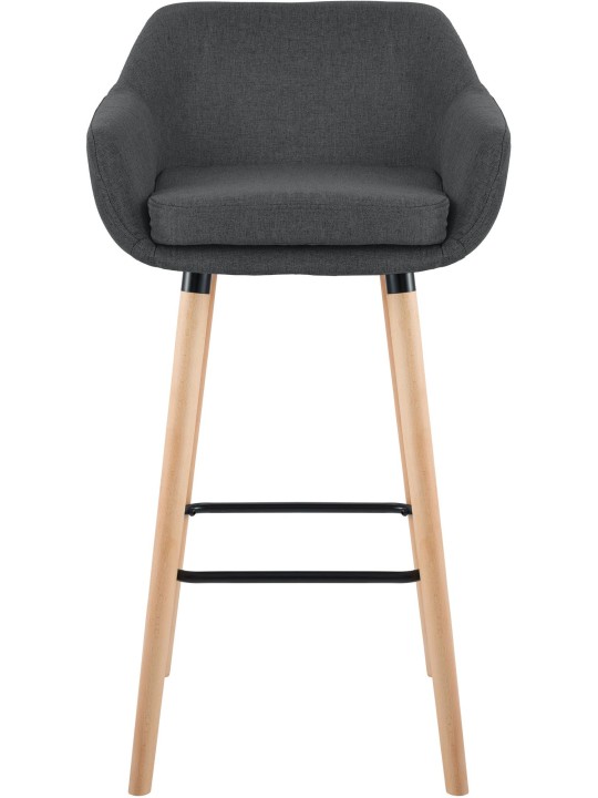 Set van 2 barkrukken Grant stof, donkergrijs