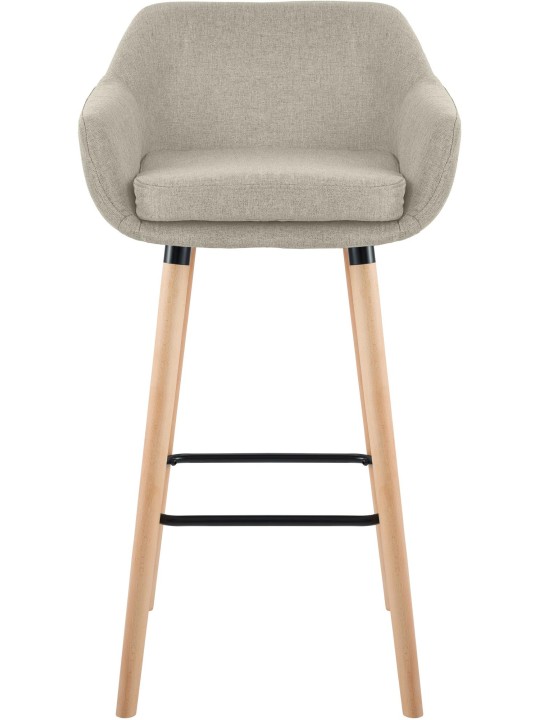 Set van 2 barkrukken Grant stof, crème