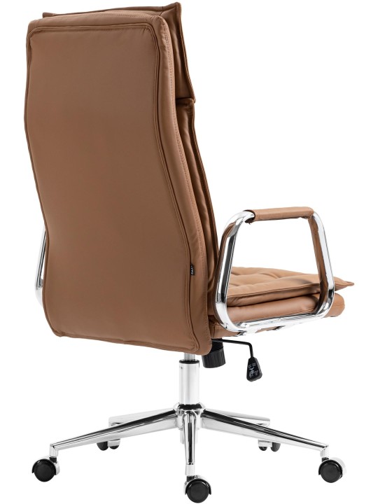 Bureaustoel Sotira echt leer, lichtbruin