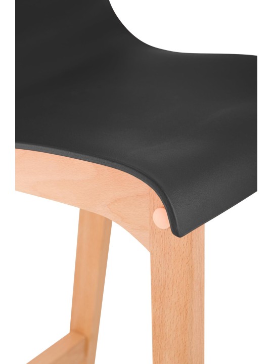 Barkruk Hoover Natura 4-poots frame, zwart