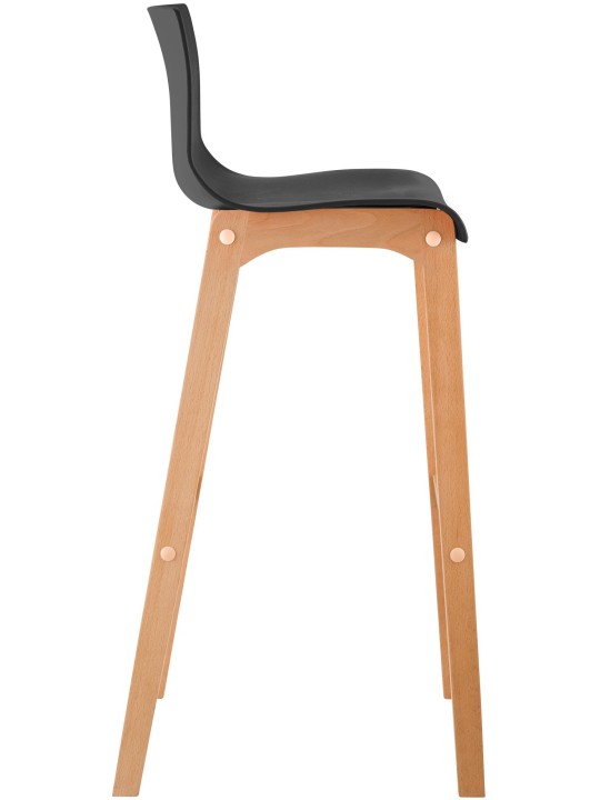 Barkruk Hoover Natura 4-poots frame, zwart