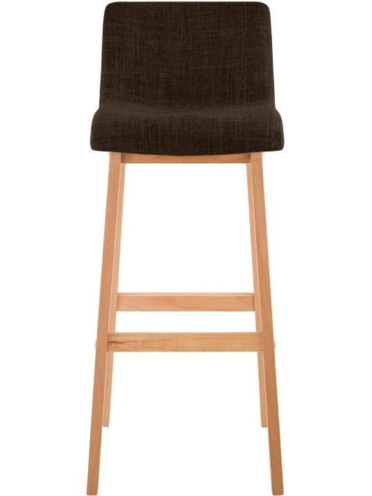 Set van 2 barkrukken Hoover stof Natura, bruin