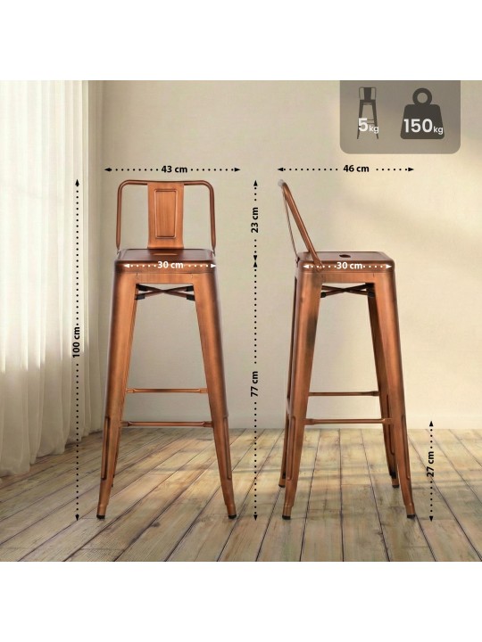 Barkruk Mason, koper