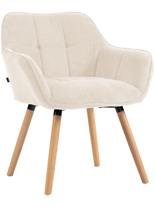 Eetkamerstoel Vienna Cord natura, crème Eetkamerstoel Vienna Cord natura, crème