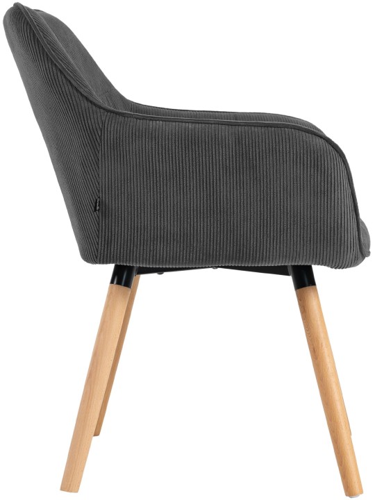 Eetkamerstoel Vienna Cord natura, donkergrijs Eetkamerstoel Vienna Cord natura, donkergrijs