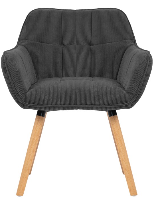 Eetkamerstoel Vienna Cord natura, donkergrijs Eetkamerstoel Vienna Cord natura, donkergrijs
