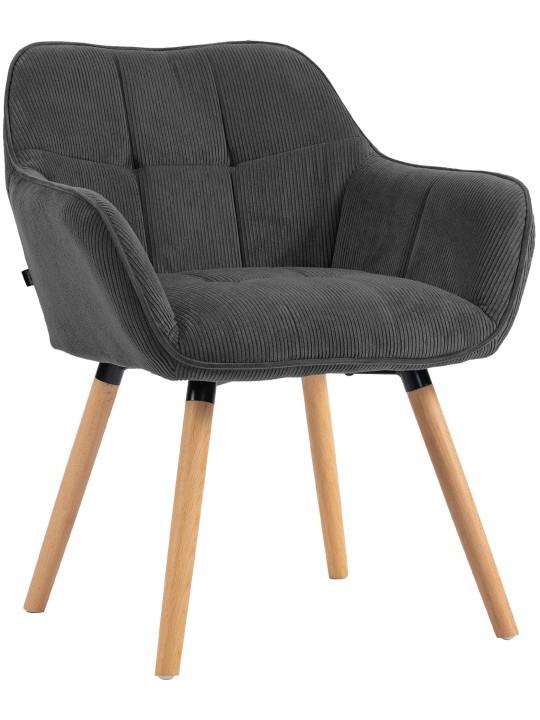 Eetkamerstoel Vienna Cord natura, donkergrijs Eetkamerstoel Vienna Cord natura, donkergrijs