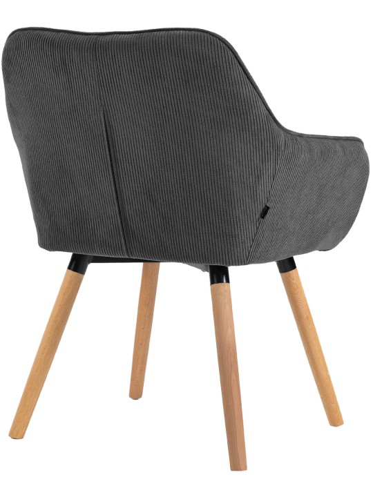 Eetkamerstoel Vienna Cord natura, donkergrijs Eetkamerstoel Vienna Cord natura, donkergrijs