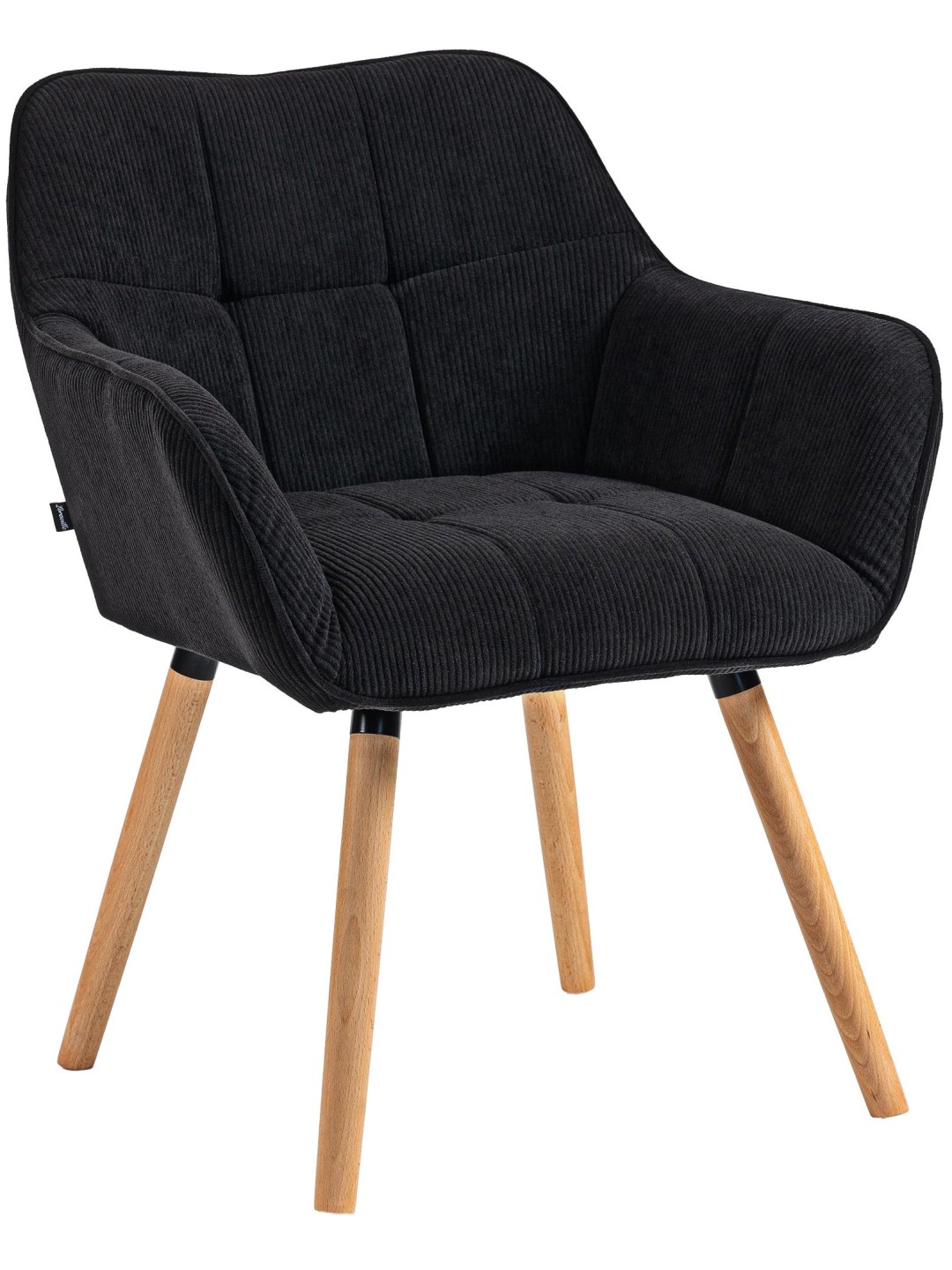 Eetkamerstoel Vienna Cord natura, zwart