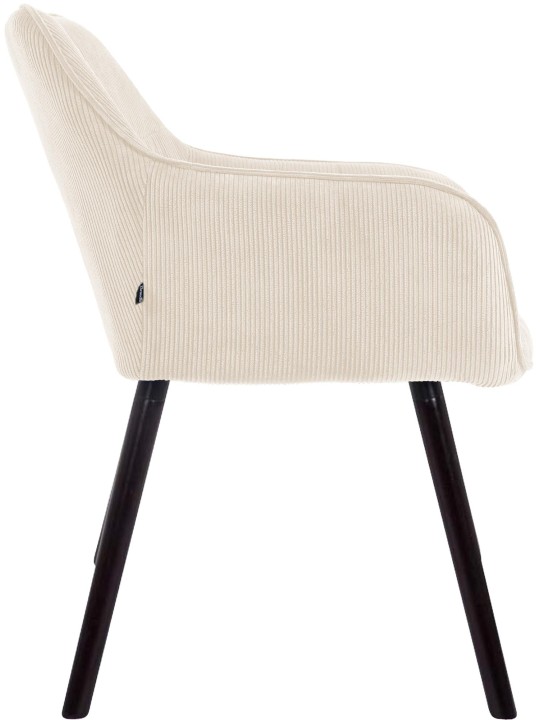 Vienna Cord eetkamerstoel, crème