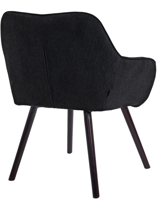 Vienna Cord eetkamerstoel, zwart